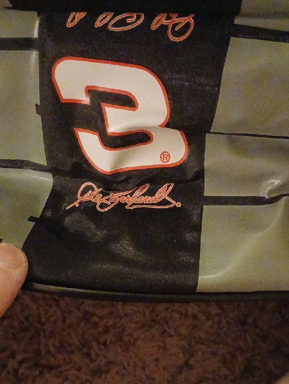 Goodwrench Black Racing Tote Bag with Checkered Strap
